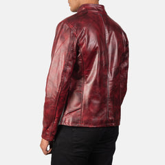 Vabos Burgundy Leather Jacket