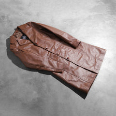Uller Brown Leather Coat Jacket