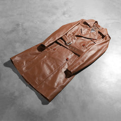Uller Brown Leather Coat Jacket