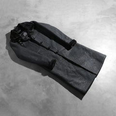 Vikis Black Leather Coat Jacket