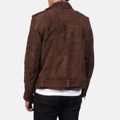 Qumas Mocha Suede Biker Jacket