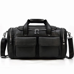 Ranger Black Leather Duffle