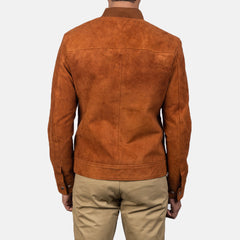 Takon Brown Suede Bomber Jacket