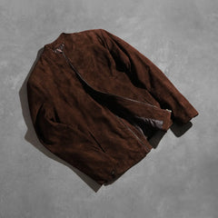 Zeren Mocha Suede Biker Jacket