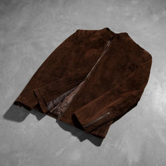 Zeren Mocha Suede Biker Jacket