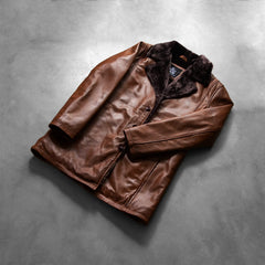 Vegen Leather Coat Jacket