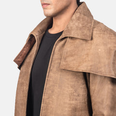 Romos Brown Leather Jacket