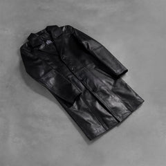 Keben Black Leather Coat Jacket