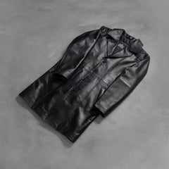 Keben Black Leather Coat Jacket
