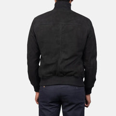 Mavor Black Suede Bomber Jacket