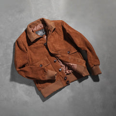 Mavor Brown Suede Bomber Jacket