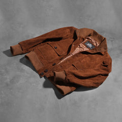 Mavor Brown Suede Bomber Jacket
