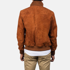 Mavor Brown Suede Bomber Jacket