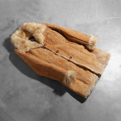 Matix Beige Leather Coat Jacket