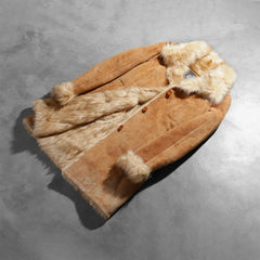 Matix Beige Leather Coat Jacket