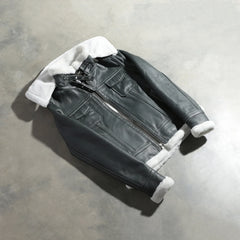 Koton Green Leather Hooded Jacket