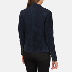 Ripel Blue Suede Biker Jacket
