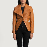 Tamas Brown Leather Blazer Jacket