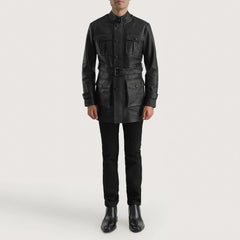 Pakar Black Leather Jacket