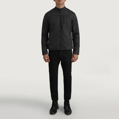 Zaben Black Leather Jacket