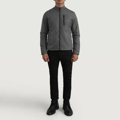 Zaben Grey Leather Jacket