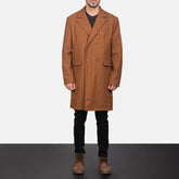 Wyden Khaki Leather Coat Jacket