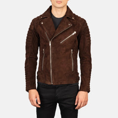 Konis Mocha Suede Biker Jacket