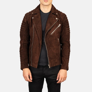 Konis Mocha Suede Biker Jacket