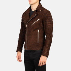 Konis Mocha Suede Biker Jacket