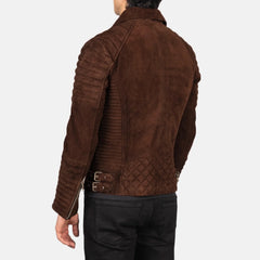 Konis Mocha Suede Biker Jacket
