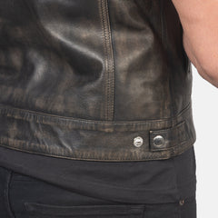 Ratas Distressed Brown Leather Biker Jacket