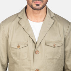 Xadas Beige Leather Jacket