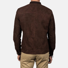 Takon Mocha Suede Bomber Jacket