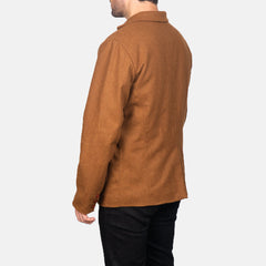 Suros Khaki Leather Blazer Jacket