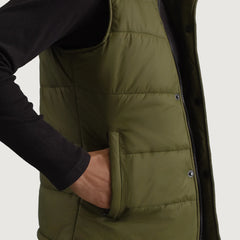 Kegen Green Leather Vest Jacket