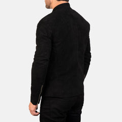 Zeren Black Suede Biker Jacket
