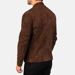 Zeren Mocha Suede Biker Jacket