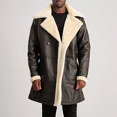 Wylus Brown Leather Coat Jacket