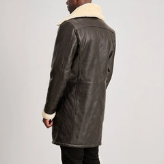 Wylus Brown Leather Coat Jacket