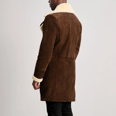 Wylus Brown Suede Leather Coat Jacket