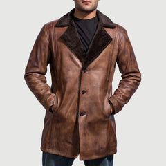 Vegen Leather Coat Jacket