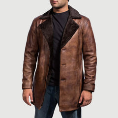 Vegen Leather Coat Jacket