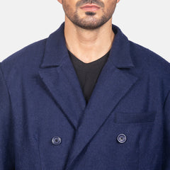 Wyden Blue Leather Coat Jacket