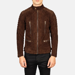 Ninan Mocha Suede Biker Jacket