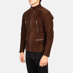 Ninan Mocha Suede Biker Jacket