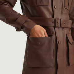 Pakar Brown Leather Jacket