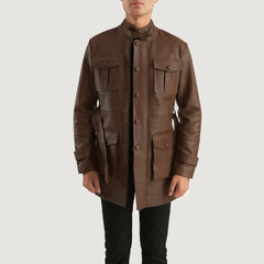 Pakar Brown Leather Jacket