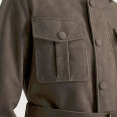 Pakar Grey Suede Jacket
