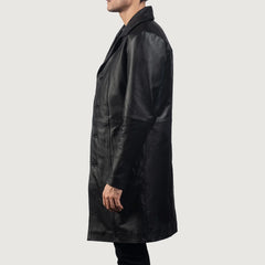 Keben Black Leather Coat Jacket