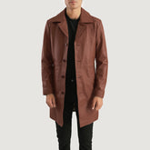 Keben Brown Leather Coat Jacket